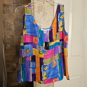 The Limited Colorful Silk Tank Top - Size M